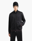 Armani Exchange All Over Logo Regular Fit Cotton Jacquard Zipped Sweatshirt | LEVISONS