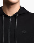 Emporio Armani Zip-Up Hoodie With Patch Logo | LEVISONS