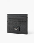 Emporio Armani All-Over Logo Leather Card Holder | LEVISONS