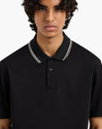 Armani Exchange Regular Fit Cotton Polo Shirt With Contrast Tipping On The Collar And Embroidered Logo | LEVISONS