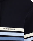 Armani Exchange Comfort Fit Stretch Cotton Hoodie With Decorative Branded Tape | LEVISONS