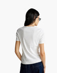 United Colors Of Benetton Woman T-Shirt In 100% Cotton With Glitter Print Logo | LEVISONS