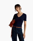 United Colors Of Benetton Woman Pure Cotton T-Shirt With V-Neck | LEVISONS