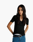 United Colors Of Benetton Woman Pure Cotton T-Shirt With V-Neck | LEVISONS
