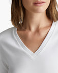 United Colors Of Benetton Woman Pure Cotton T-Shirt With V-Neck | LEVISONS