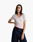 United Colors Of Benetton Woman Pure Cotton T-Shirt With V-Neck | LEVISONS