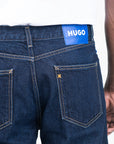 Hugo Blue Regular-Fit Jeans In Mid-Blue Stonewashed Denim | LEVISONS