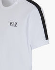 EA7 Cotton Crewneck T-Shirt With Logo Tape | LEVISONS