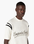 Emporio Armani Varsity Style Cotton Relaxed Fit Crew Neck T-Shirt | LEVISONS