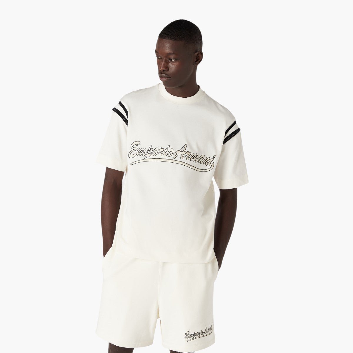 トップス ovy Multi Border Relax Fit T-shirts Skipper Bar adidas Originals GRFX Loose Mens T-Shirt Legacy