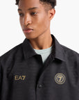 EA7 Modern Fit Soccer Jacket With Jacquard All-Over Logo | LEVISONS