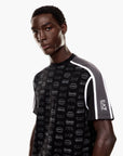 EA7 Logo Series Cotton T-Shirt With All-Over Logo Motif | LEVISONS