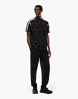 EA7 Logo Series Cotton T-Shirt With All-Over Logo Motif | LEVISONS