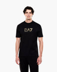 EA7 Premium Label Cotton Crewneck T-Shirt | LEVISONS