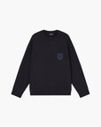 Emporio Armani Cotton Sweatshirt With Embroidered Shield Logo | LEVISONS