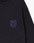 Emporio Armani Cotton Sweatshirt With Embroidered Shield Logo | LEVISONS