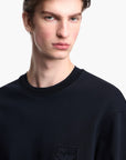 Emporio Armani Cotton Sweatshirt With Embroidered Shield Logo | LEVISONS