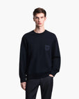 Emporio Armani Cotton Sweatshirt With Embroidered Shield Logo | LEVISONS