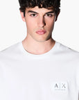 Armani Exchange Black And Gold Regular Fit Cotton T-Shirt With Logo Tape | LEVISONS