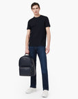 Emporio Armani All Over Eagle Mercerised Cotton Crewneck T-Shirt | LEVISONS