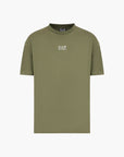 EA7 Regular Fit Cotton Crewneck T-Shirt With Back Print | LEVISONS