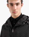 Emporio Armani All-Over Jacquard Logo Hooded Jacket | LEVISONS