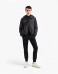 Emporio Armani All-Over Jacquard Logo Hooded Jacket | LEVISONS