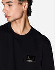 Armani Exchange Regular Fit Cotton Crewneck T-Shirt With Flocking Logo Patch | LEVISONS
