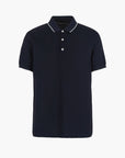 Emporio Armani All Over Eagle Mercerised Cotton Polo T-Shirt | LEVISONS