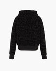 EA7 All Over Logo Cropped Cotton Zip Up Hooded Sweatshirt | LEVISONS