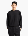 Emporio Armani Regular Fit Crewneck Asv Sweatshirt With All-Over Jacquard Branding | LEVISONS