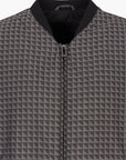 Emporio Armani Bomber Jacket With Eagle Check Motif | LEVISONS