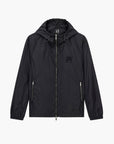 Armani Exchange Regular Fit Icon Zip Up Hooded Windbreaker Jacket With Monochromartic Logo Patch | LEVISONS