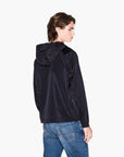 Armani Exchange Regular Fit Icon Zip Up Hooded Windbreaker Jacket With Monochromartic Logo Patch | LEVISONS