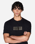 Armani Exchange Regular Fit Cotton Crewneck T-Shirt With Central Gold Branding | LEVISONS