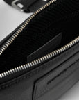 Emporio Armani Flat Leather Shoulder Bag With Stitched Logo Patch | LEVISONS