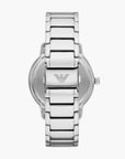Emporio Armani Silver Round Three-Hand Date Stainless Steel Watch | LEVISONS