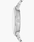 Emporio Armani Silver Round Three-Hand Date Stainless Steel Watch | LEVISONS