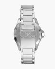 Emporio Armani Silver Round Stainless Steel Watch | LEVISONS