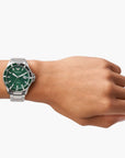 Emporio Armani Silver Round Stainless Steel Watch | LEVISONS