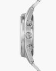 Emporio Armani Silver Round Chronograph Stainless Steel Watch | LEVISONS