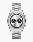 Emporio Armani Silver Round Chronograph Stainless Steel Watch | LEVISONS