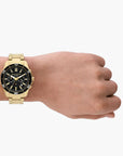 Armani Exchange Gold Stainless Steel Round Watch | LEVISONS