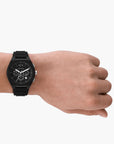 Armani Exchange Black Nylon Round Watch | LEVISONS