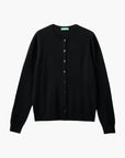United Colors Of Benetton Crew Neck Cardigan In Pure Virgin Wool | LEVISONS