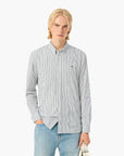 Lacoste Regular Fit Striped Pinpoint Shirt | LEVISONS