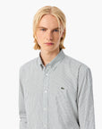 Lacoste Regular Fit Striped Pinpoint Shirt | LEVISONS
