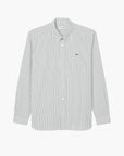 Lacoste Regular Fit Striped Pinpoint Shirt | LEVISONS
