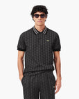 Lacoste Classic Fit Monogram Jacquard Polo Shirt | LEVISONS