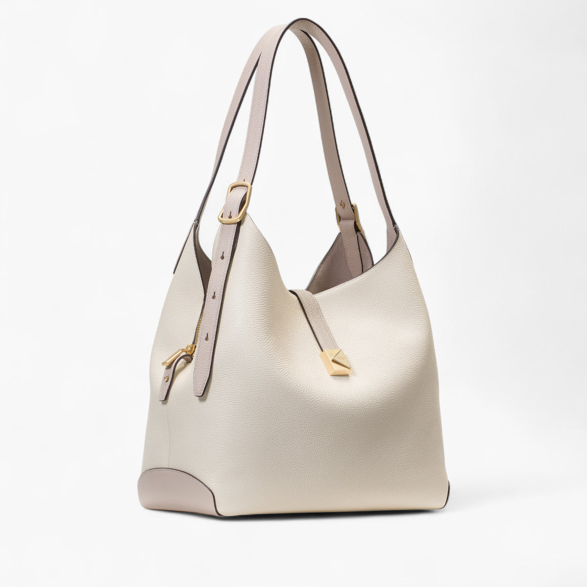 Deco Colorblocked Pebbled Leather Large Shoulder Bag – Levisons
